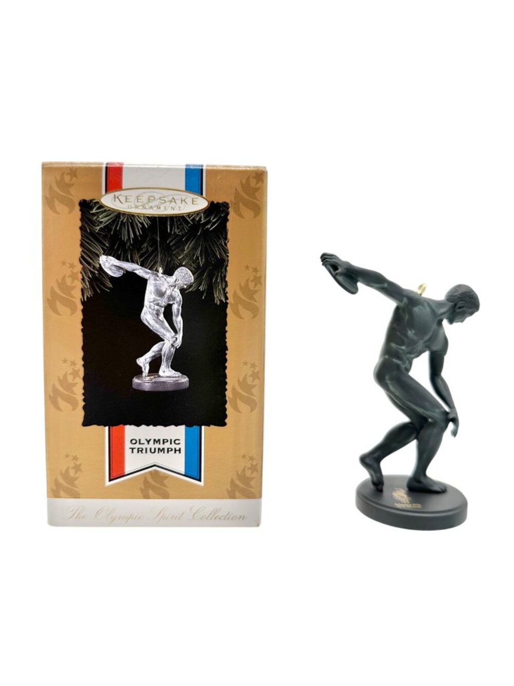 Hallmark Keepsake Ornament Olympic Triumph 1996 Atlanta Games Athlete Discus 4"H
